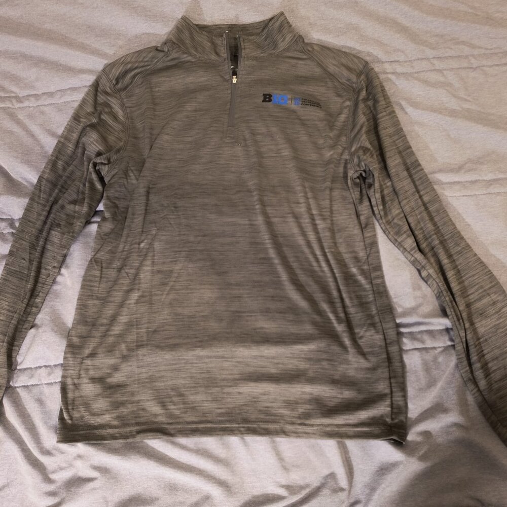 B1G Gray 1/4 Zip Pullover Long Sleeve Shirt